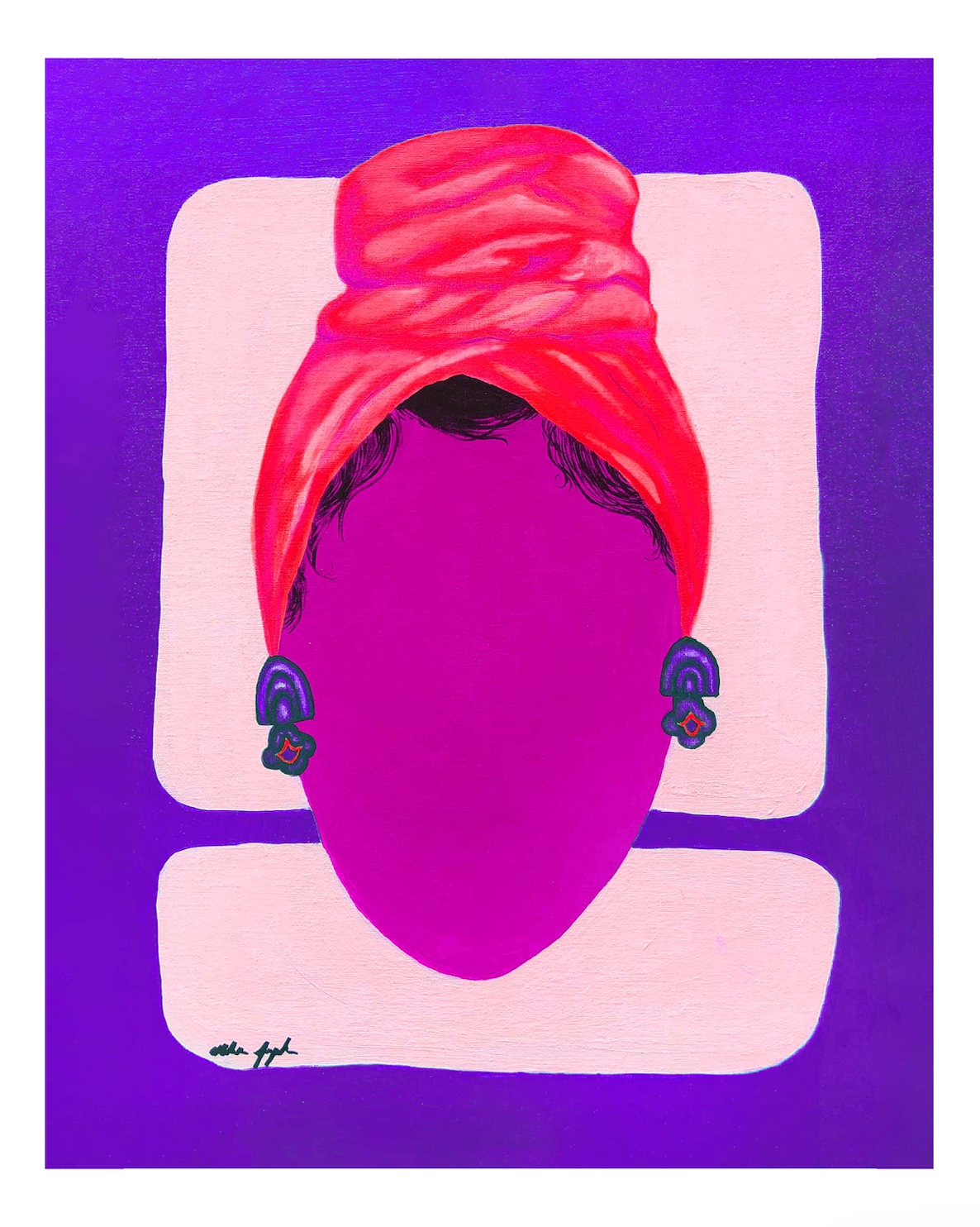 Lil Miss Purple Print