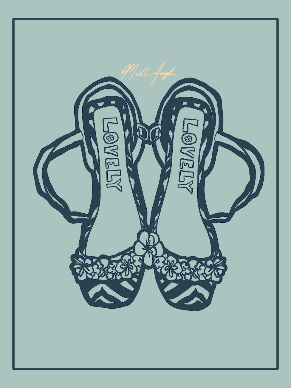 Maureen's Love Print - Robin's Egg