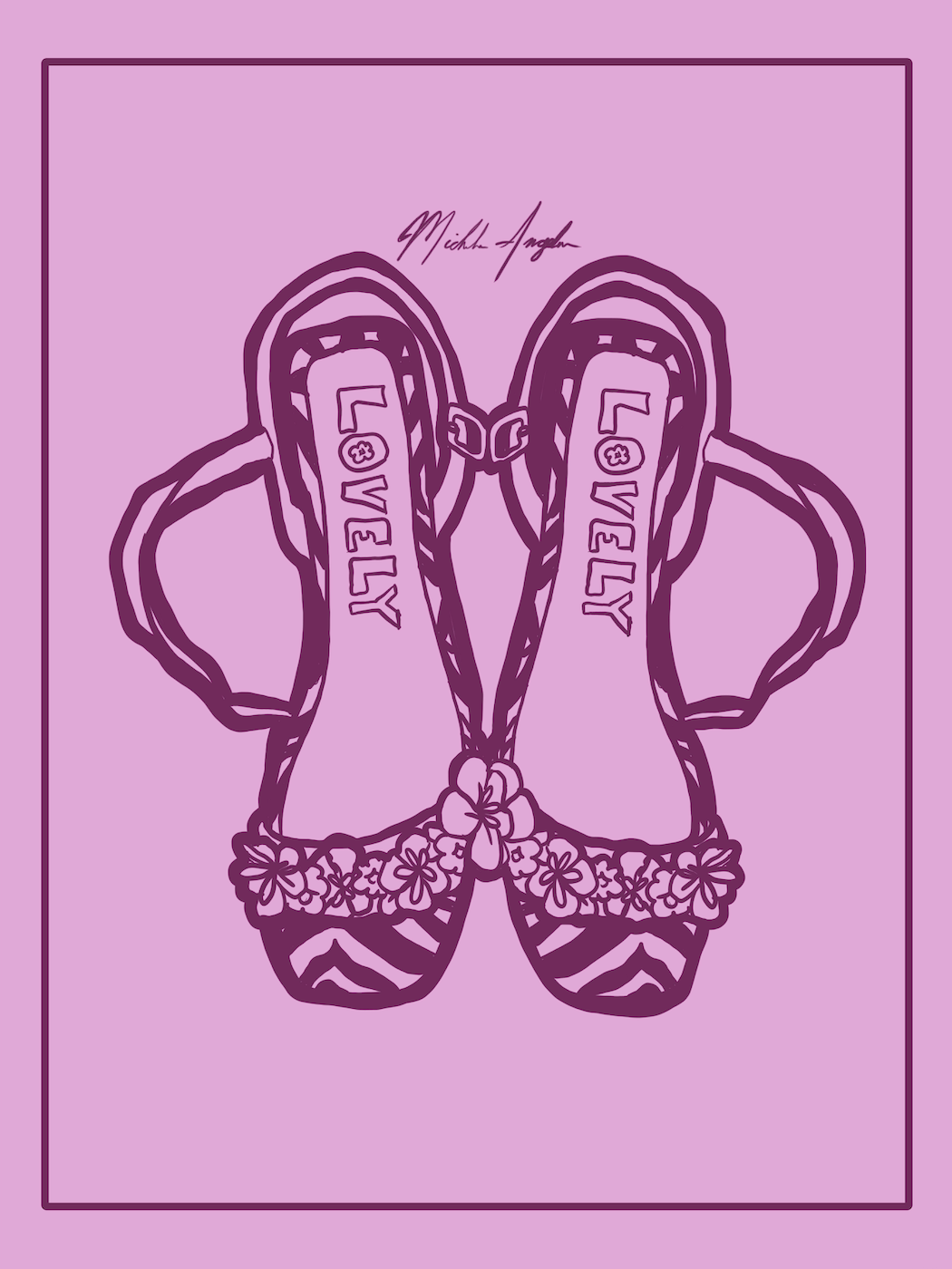 Maureen's Love Print - Lavender