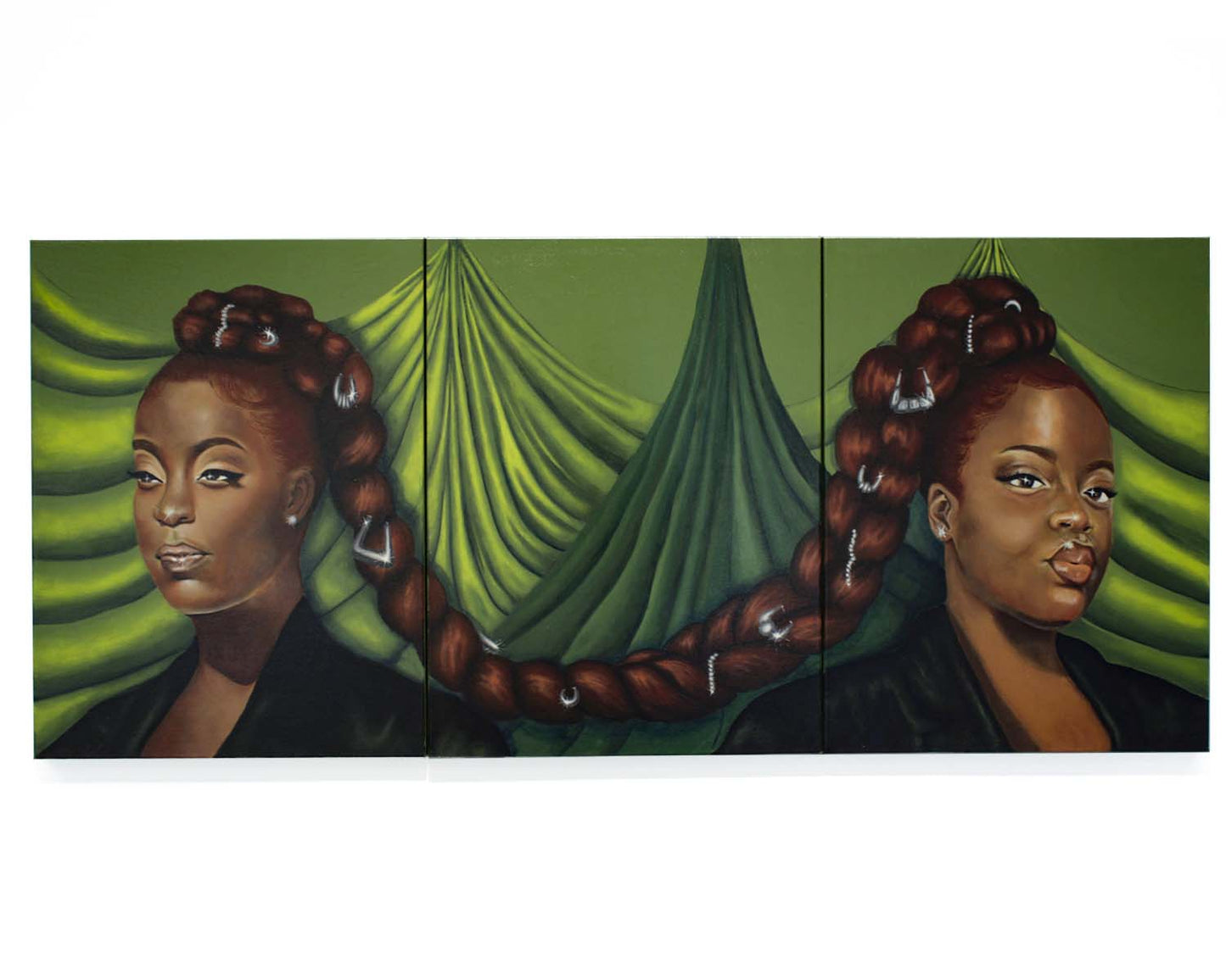 SISTERS Triptych by artist Micheala Angelena