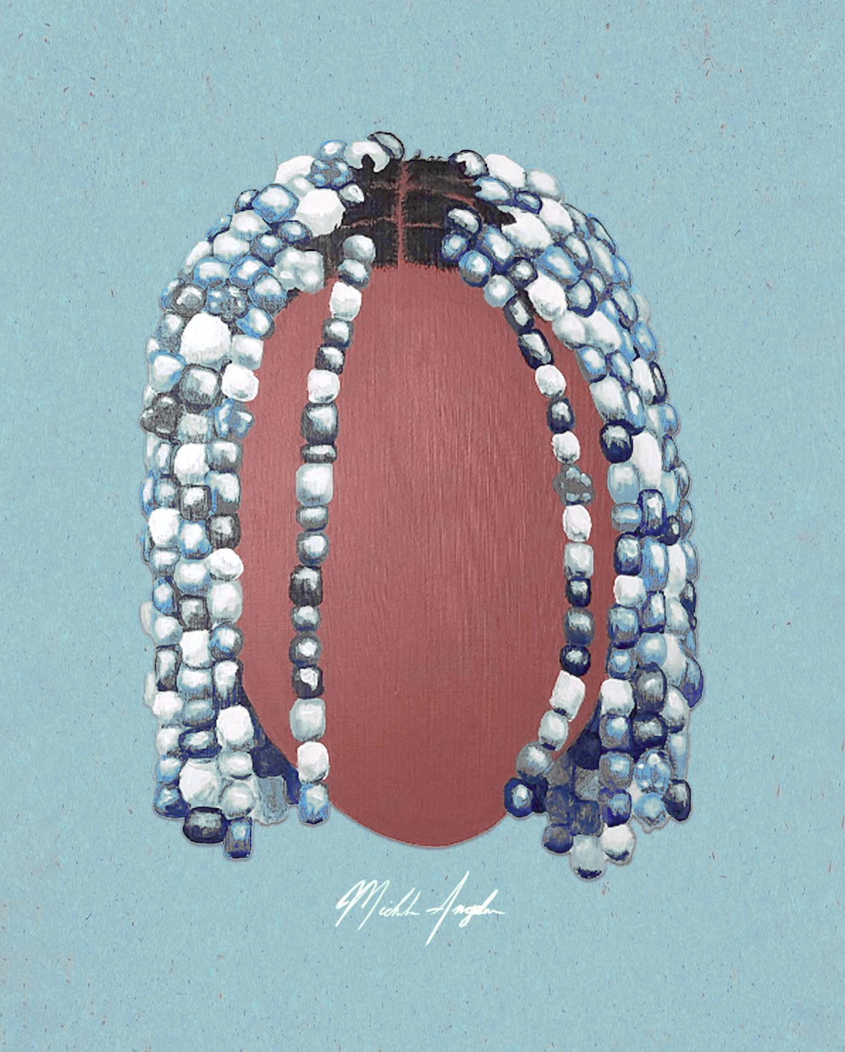 Click Clack Print - Blue