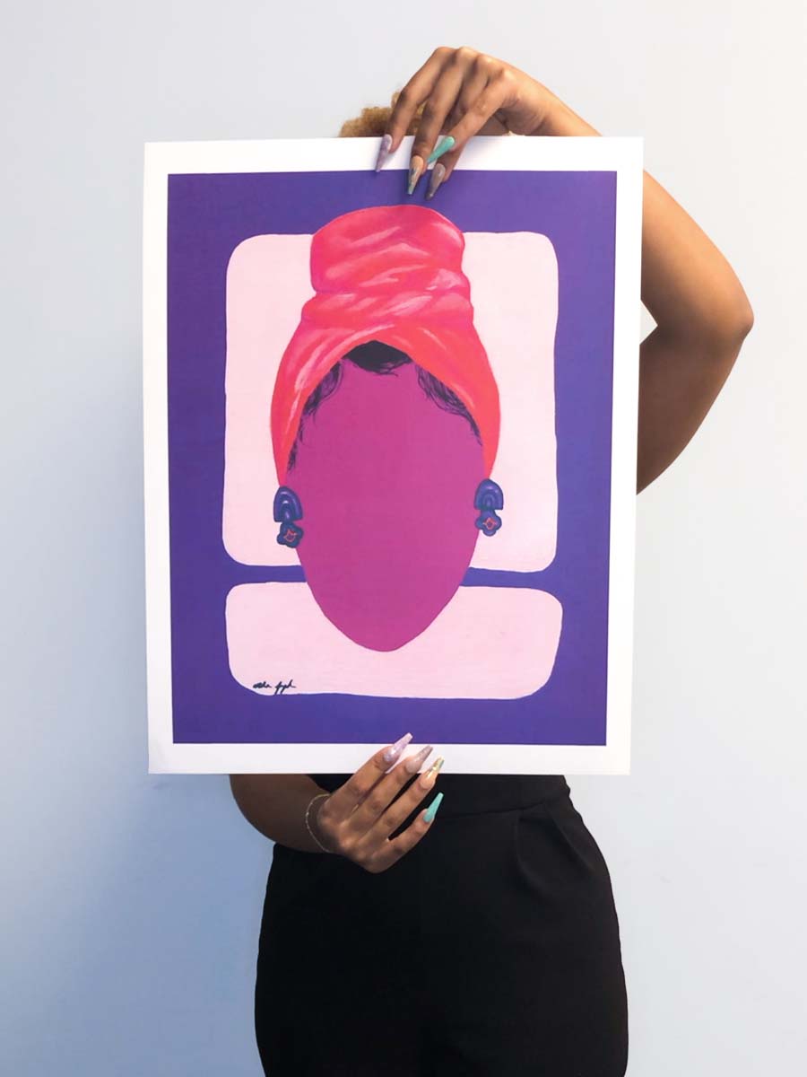 Lil Miss Purple Print